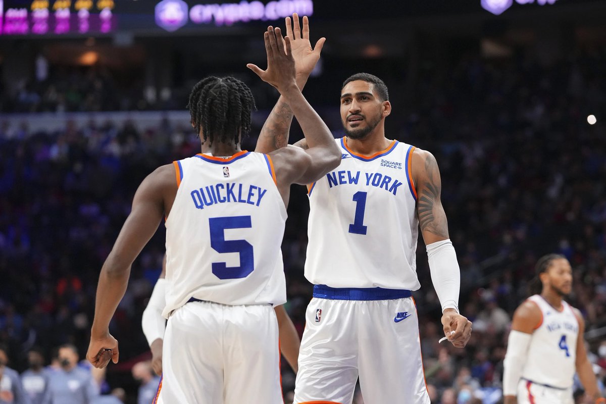 NYKnicksLatest's tweet photo. The Utah #Jazz wanted ONE OF:
• Quentin Grimes 
• Immanuel Quickley 
• Obi Toppin

With RJ Barrett. #Knicks https://t.co/SwviXpzUp2