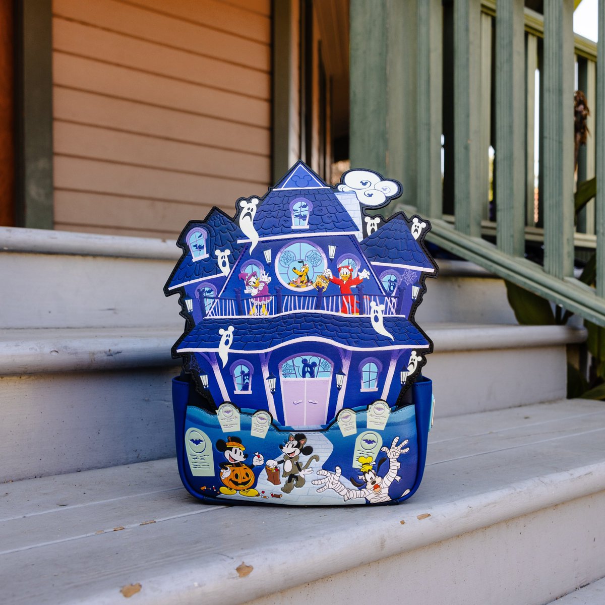 Loungefly's tweet photo. The new Mickey and Friends Haunted House Collection is coming Friday, 9/2 at 9am PST exclusively to https://t.co/boCcX9r7zR! 👻 https://t.co/on6JuRxtmT