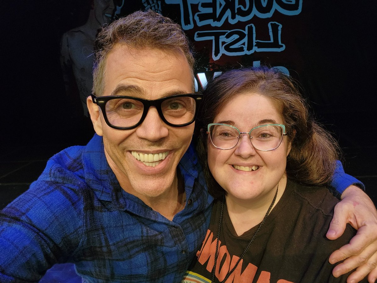 Mariahhxx's tweet photo. I'm shaking and I feel like I'm gonna be sick but omfg I'm so happy I got to meet @steveo

Won VIP from preordering his new book (available soon!) 

It was meant to be! Was originally going to get VIP but bought tickets too late.

#fredericton #steveo #bucketlisttour #jackass https://t.co/OiqOEgEFs5