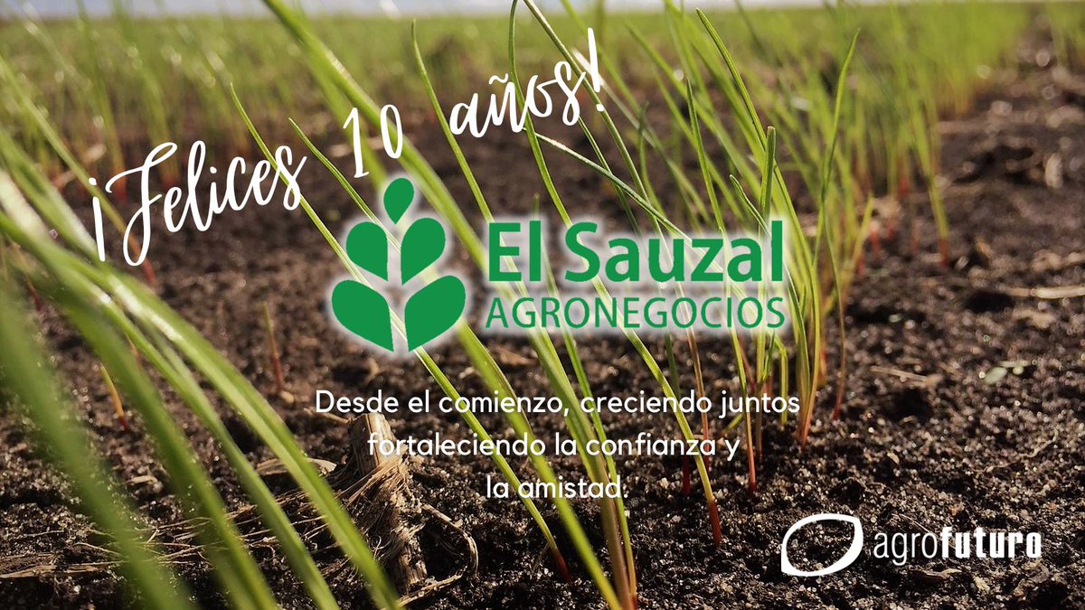 AgrofuturoSA's tweet photo. Muy feliz cumpleaños a nuestros amigos de @elsauzalagro!!! 🎂🥂🍾 https://t.co/0sQLGXMTg2