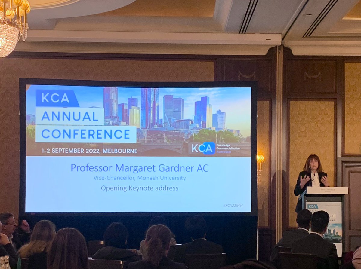 FiLewi's tweet photo. ‘It is there to be translated. It is there to be commercialised.’ @GardmarM sharing an optimistic view on the impact that Australasian research can have on the environment, culture and community in her opening keynote at the 2022 @KCALtd conference. https://t.co/R7xwC5y6Qg