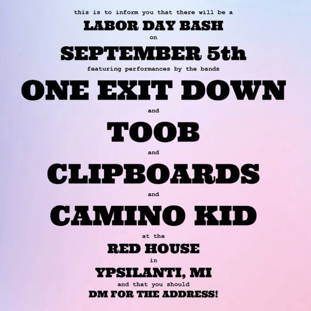 ToobTheBand's tweet photo. we’re playing in Michigan again! Labor Day we’ll be up in Ypsilanti playing with some dope bands 😎 come on out if you can for a super fun Labor Day Bash 🔥 
#toob #toobtheband #jamband #funk #guitar #bass #bassguitar #keys #keyboard #drums #vocals #jambands #livemusic https://t.co/VJYNJ6tdJU