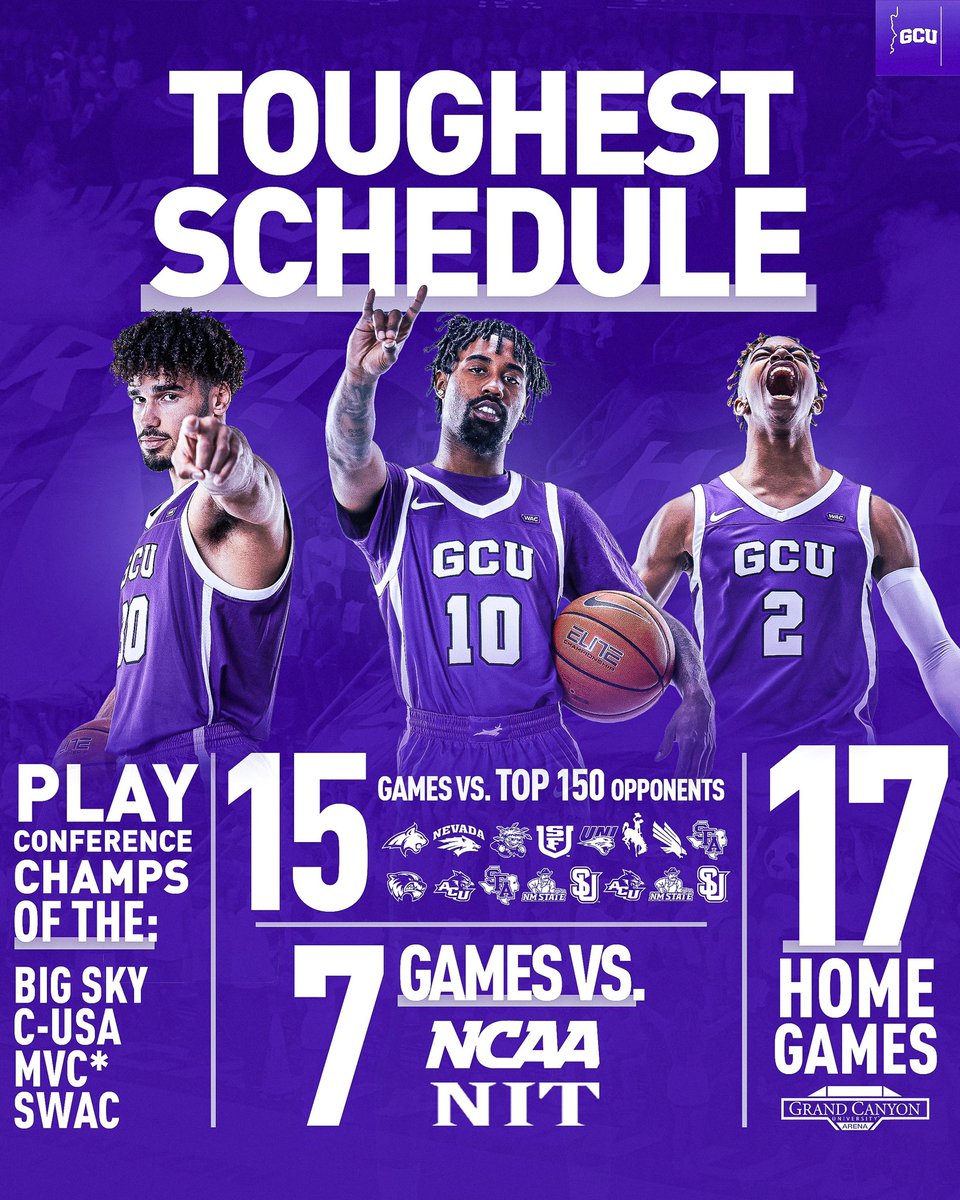 𝐍𝐮𝐦𝐛𝐞𝐫𝐬 𝐧𝐞𝐯𝐞𝐫 𝐥𝐢𝐞. Based on average opponent NET from last season, this slate is the Lopes’ toughest in program history. #LopesUp
