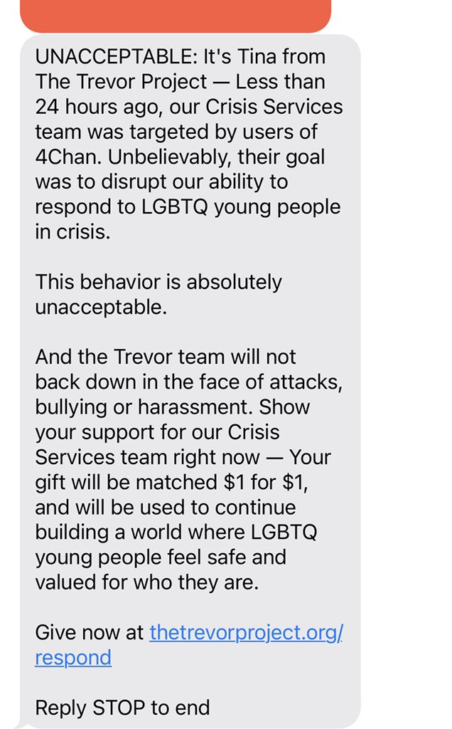 cvmamabears1's tweet photo. This is absolutely unacceptable. Please consider joining me in a donation to The Trevor Project in response to this targeted hate. https://t.co/czGdVZc8Jp @TrevorProject 🌈 https://t.co/R86v1SO0gV