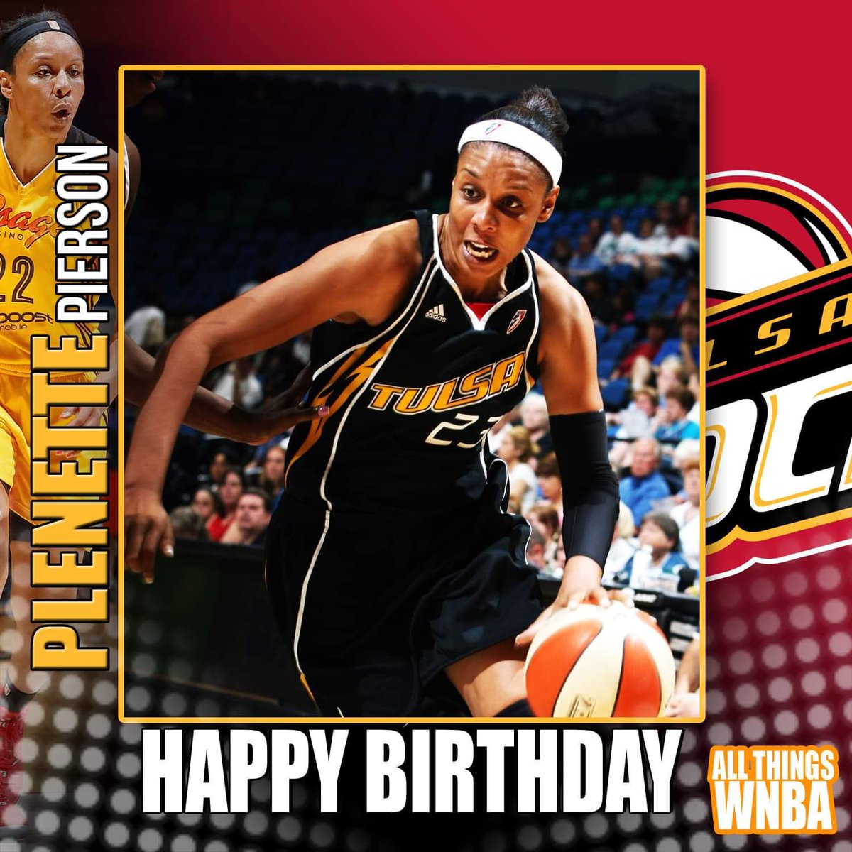AllThingsWNBA's tweet photo. Happy Birthday to 2015 @WNBA All-Star with the #TulsaShock Plenette Pierson!!! 🧡🥳
Current @LadyRaiderWBB assistant coach.
2006, 2008 WNBA champion (#DetroitShock)
2017 WNBA champion (Minnesota Lynx)
2007 WNBA Sixth Woman of the Year (Detroit Shock)
#WNBA #WNBABDAY https://t.co/8NVANLfkVA