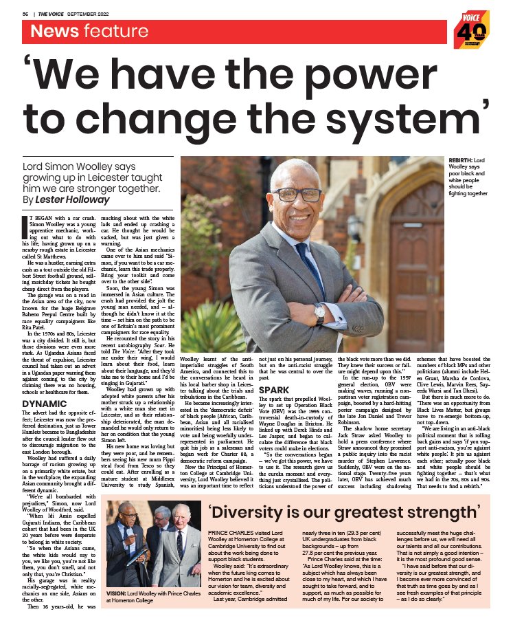 ✊🏿 'We have the power to change the system' Lord Simon Woolley (ex-@OpBlackVote boss) reveals his life story, and why we have the power to fight this 'anti-black political moment'. 4/