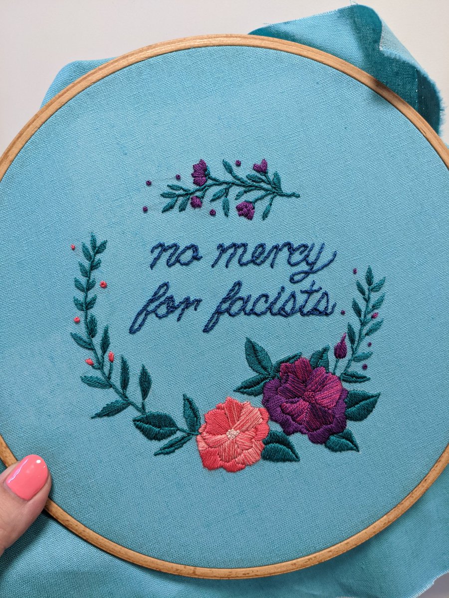 Tess_KC's tweet photo. Embroidery is how I calm my brain and keep my hands busy. Here are some of my recent pieces I've made, since I never really hang my work or share it widely. https://t.co/4DYAl42O2n