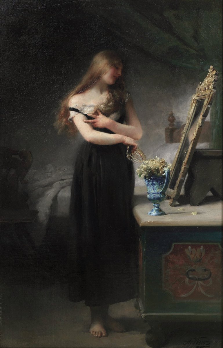 jsarfatichiprut's tweet photo. The Bedroom Mirror, n/d

Adolphe Weisz   
(1838-1916, Hungarian/French) https://t.co/z35Ff6SECq