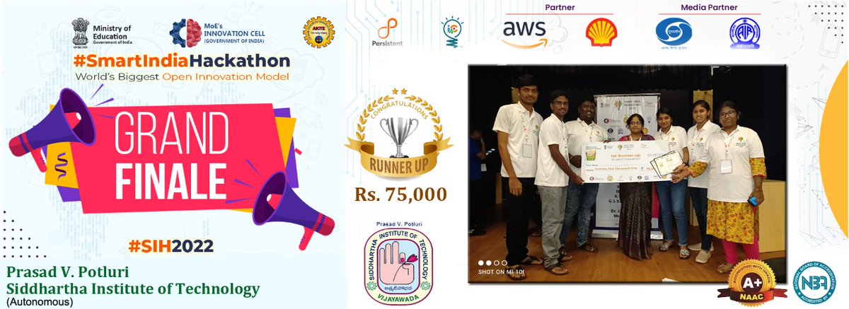 Pvpsit_CSE's tweet photo. Congratulations to Team Befiker farmers from #pvpsit who won Second Place in Smart India Hackathon 2022 for their Smart Idea.
#pvpsit #sih2022 #smartindiahackathon #smartindiahackathon2022 #smartindia #prasadVpotlurisiddhartha #PVPSIT #pvpsitcse #pvpsitit #siddhartha #pvp https://t.co/2C2GTQ3EpW
