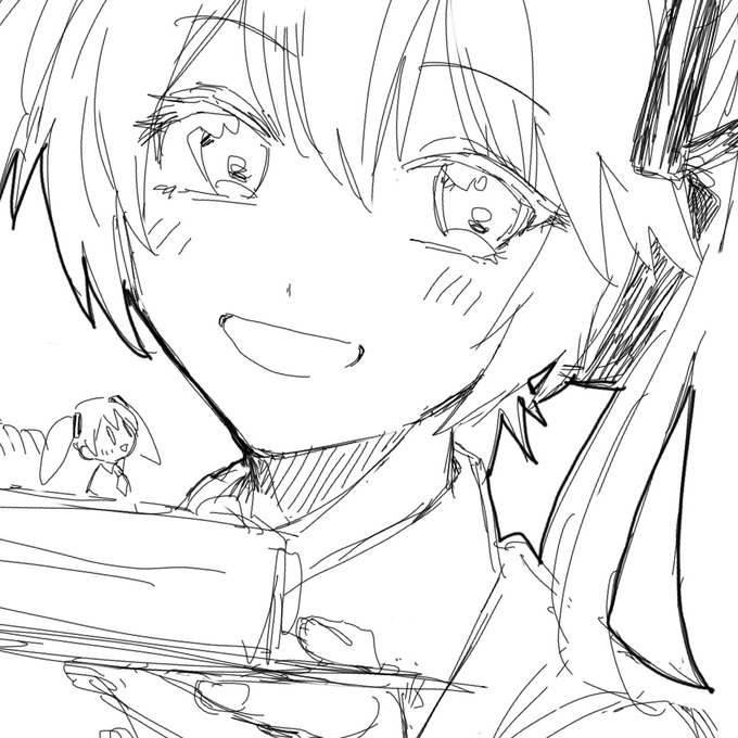 昼休みにミク誕絵を描いたので帰ったら塗る 