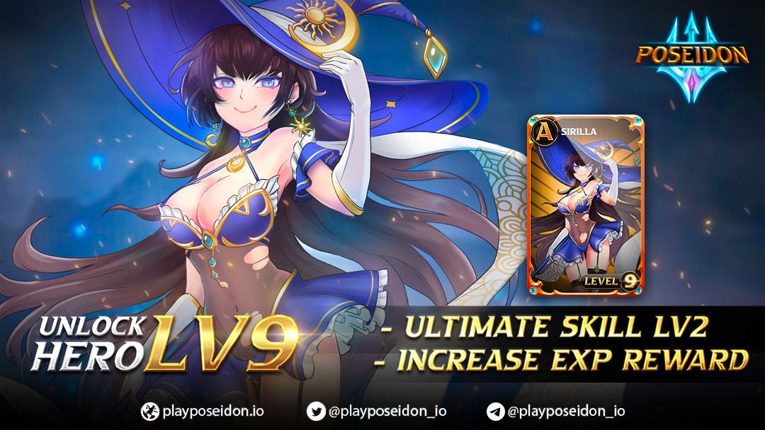 🔥 Update Patch 2.2.1 Highlight:
💪 Unlock Hero Level 9 with Ultimate Skill LV2.
🎯 Greatly increase the Hero EXP reward starting from Map Lv8.
🔧 Other changes and balances.

⚙️ Game Server will be taken offline at 4:30 AM UTC for maintenance.

#PlayPoseidon #NFT #P2E #Metaverse