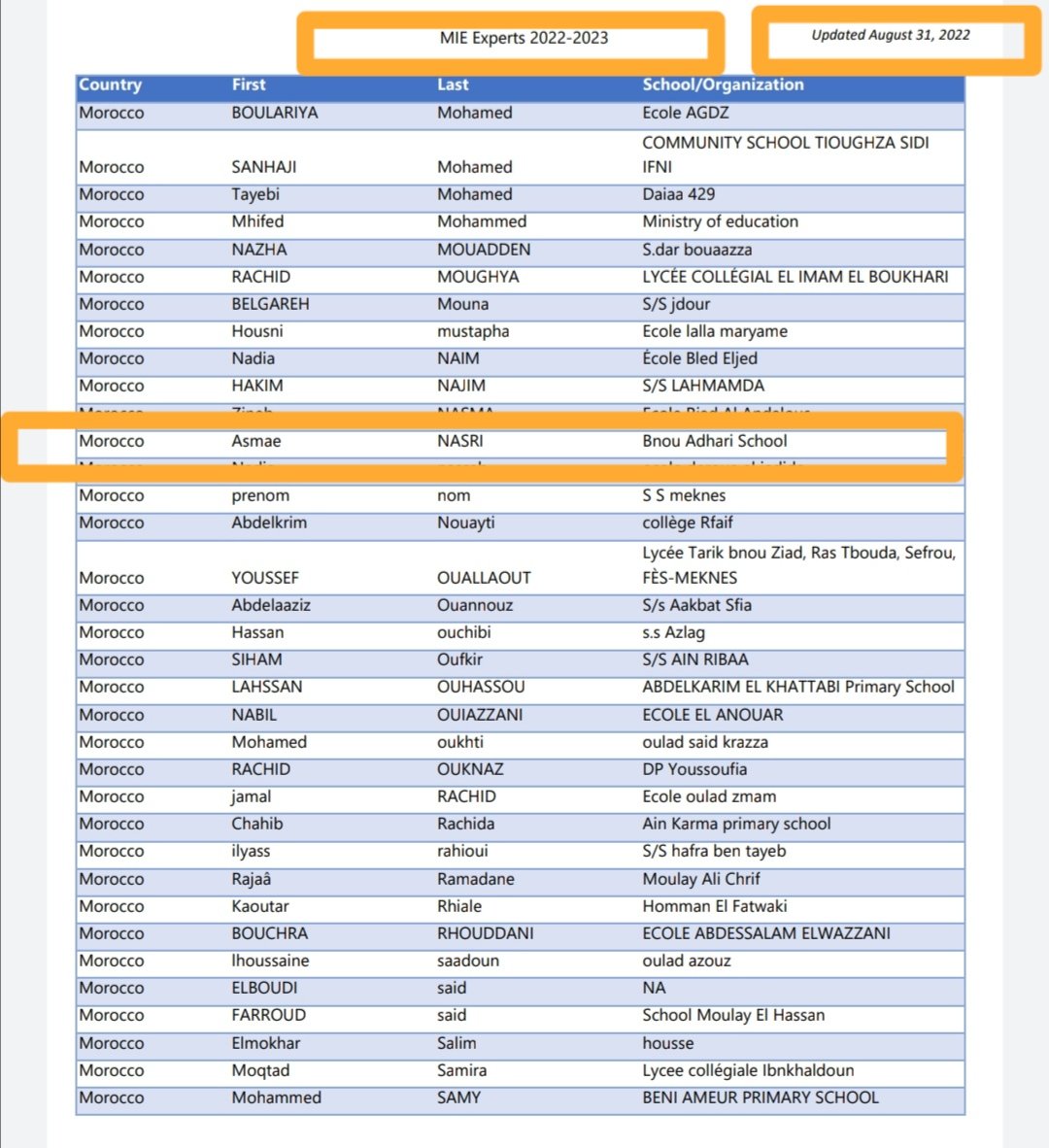 nasri_asmae's tweet image. I&apos;m honored and so 🥳 to announce that I have been selected as an MIE Expert. Thank you ever so much @MicrosoftEDU @taalimtice #MIEExpert
