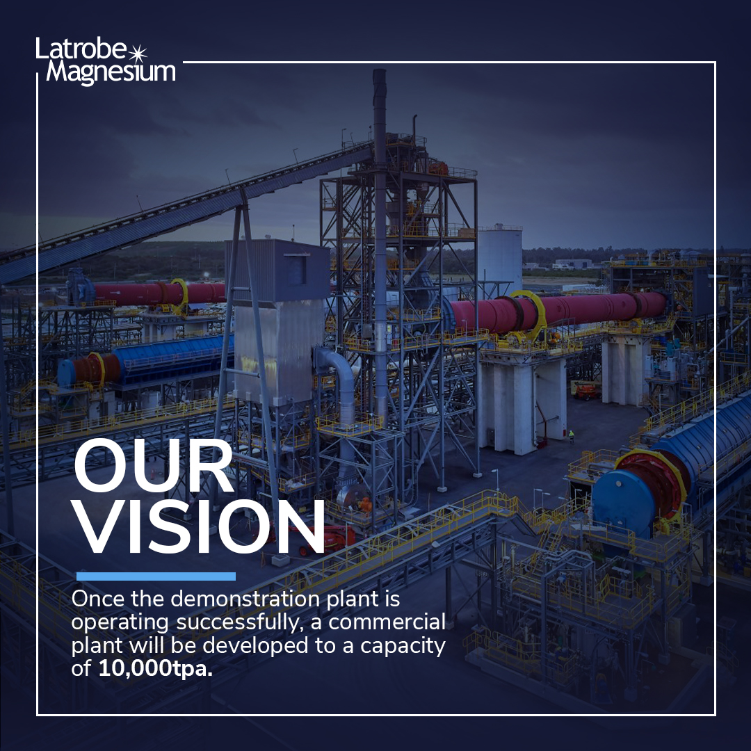 LMG_Magnesium's tweet photo. Latrobe Magnesium, $LMG is currently developing a demonstration #magnesium production plant in Latrobe Valley, Victoria.

Once the demonstration plant is operating successfully, a commercial plant will be developed to a capacity of 10,000tpa.

Learn more https://t.co/j1VMMs9Wwj https://t.co/bq2wdFlufT