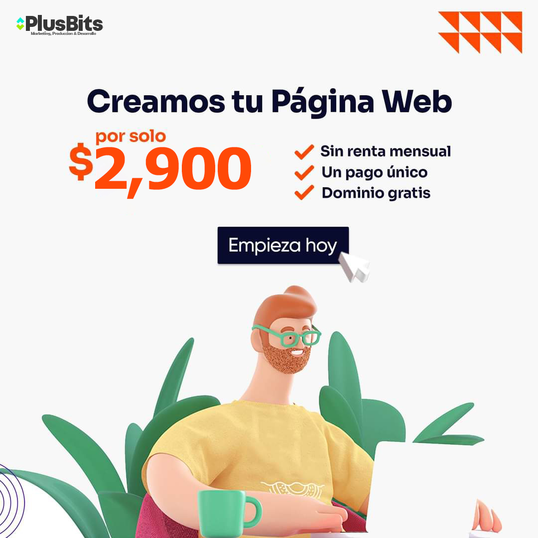 PlusBitsMx's tweet photo. 😱 Creamos tu página web profesional por solo:
$2,900 🔥🔥 promoción por tiempo limitada.
✅ Alta en buscadores
✅ Posiciona tu marca
✅ Dominio y hosting incluido Gratis!
✅ Diseño profesional y único
✅ Mantenimiento web
✅ Web de alto impacto con hasta 5 subsecciones y SEO https://t.co/qgKtgAPerY