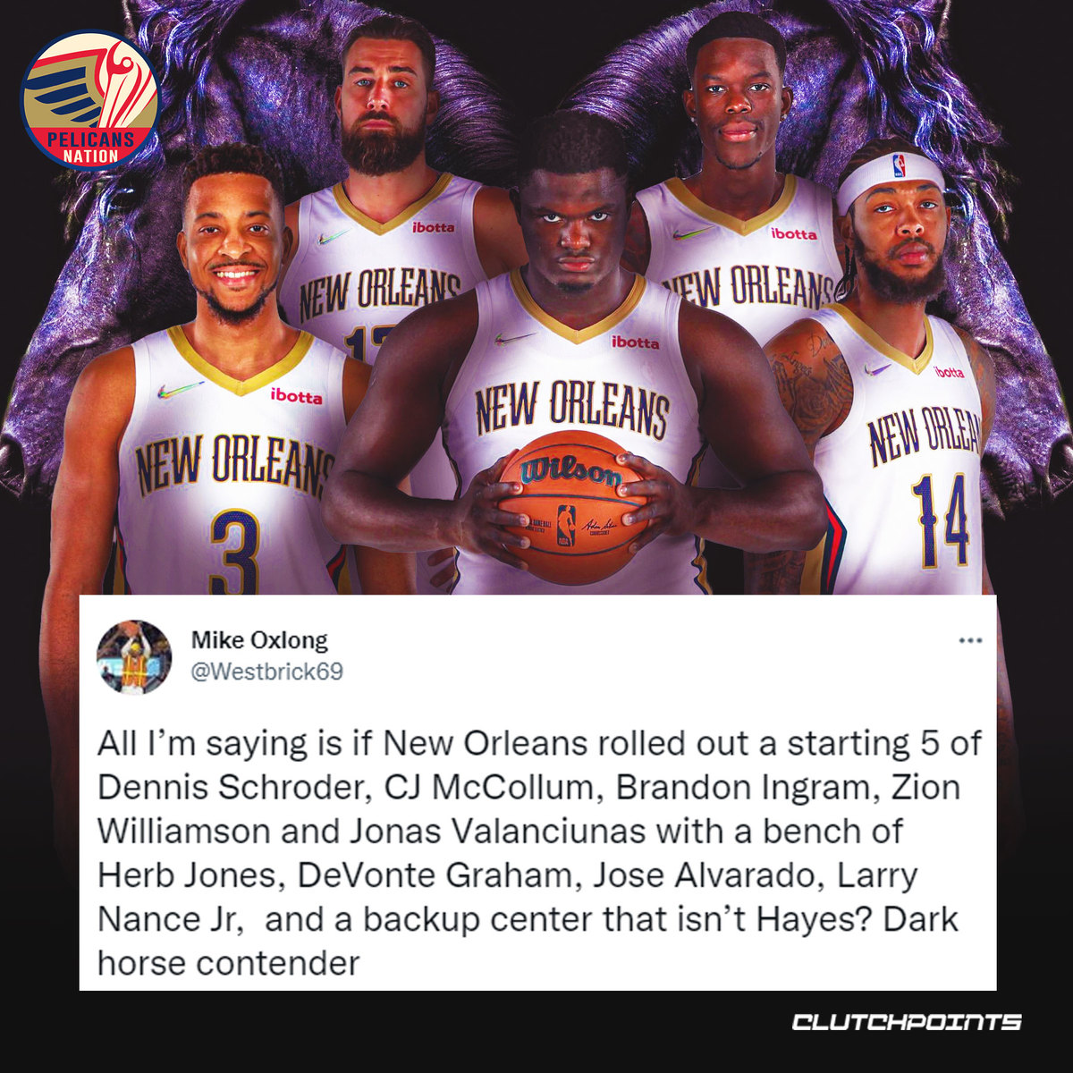 PelsNationCP's tweet photo. The Pelicans are going to be a problem in the upcoming season 😤 https://t.co/M3QGMTUgBT