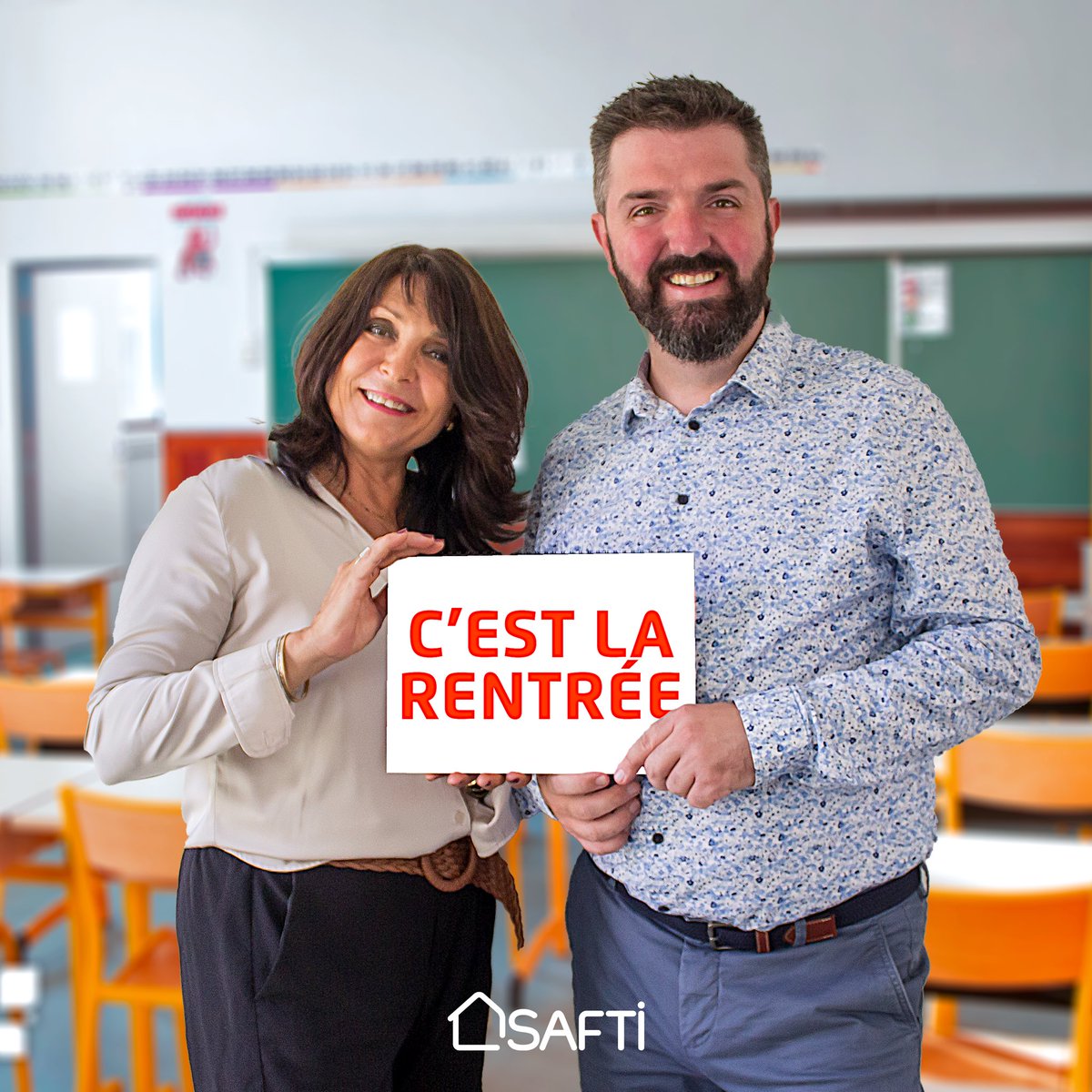 EricSafti's tweet photo. 🕖🔔 C'EST LA RENTRÉE !

On profite de cette journée et de ce 1er jour de Septembre pour officialiser ce nouveau duo de choc ⚡️😁

Retrouver votre nouveau binôme Florence Pommier - SAFTI  et moi-même pour vous accompagner sur votre projet immobilier ! https://t.co/T0e9hVTx8h