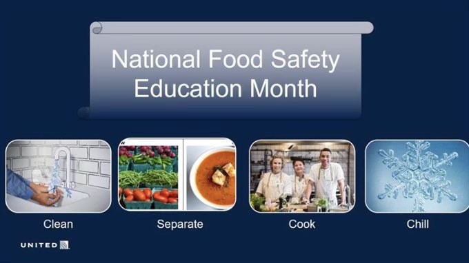 VELindstrom's tweet photo. September is National Food Safety Education Month. 4 simple steps to keep food safe - clean, separate, cook & chill. #FoodSafety #KeepFoodSafe #GoodLeadstheWay https://t.co/jszX8Rd7DX