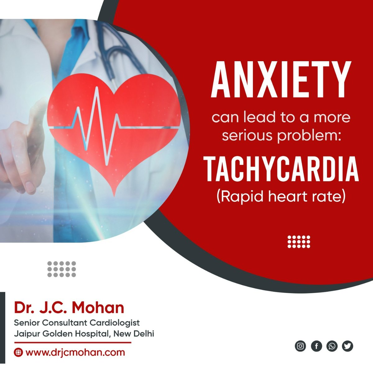 Dr_JCMohan's tweet photo. ANXIETY CAN LEAD TO A MORE SERIOUS PROBLEM.
#anxiety #anxietymanagement #manageanxiety #tachycardia #bestcardiologistinDelhi https://t.co/f0mrAiplIw