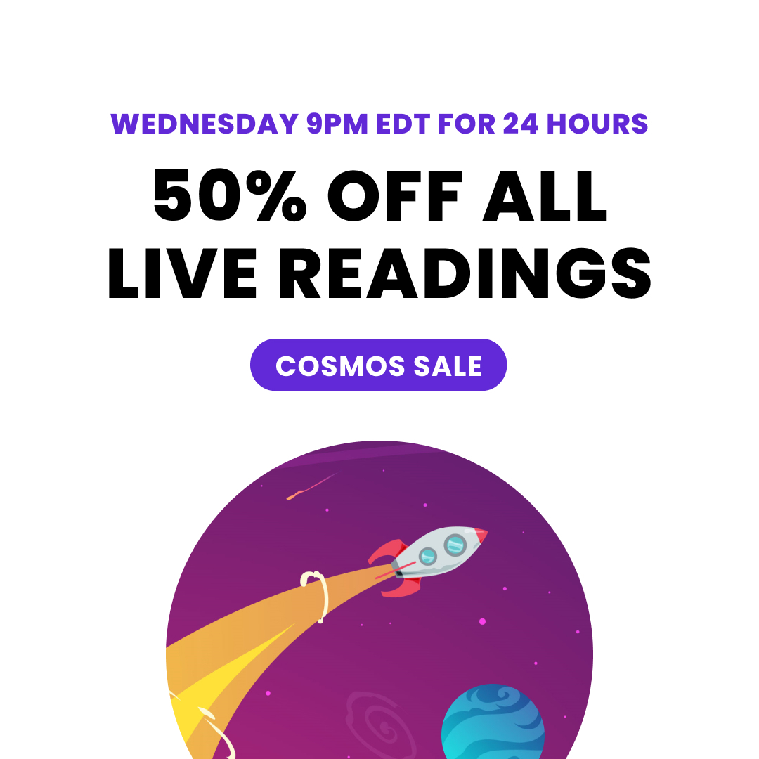 PurpleOceanPsyc's tweet photo. Have questions as big as the cosmos? Enjoy 50% off of readings during our Cosmos Sale, happening NOW for 24 hours, on our sister site, Purple Garden. 

#Guidance #Energy #Psychic https://t.co/Vk8Ygoo1P2