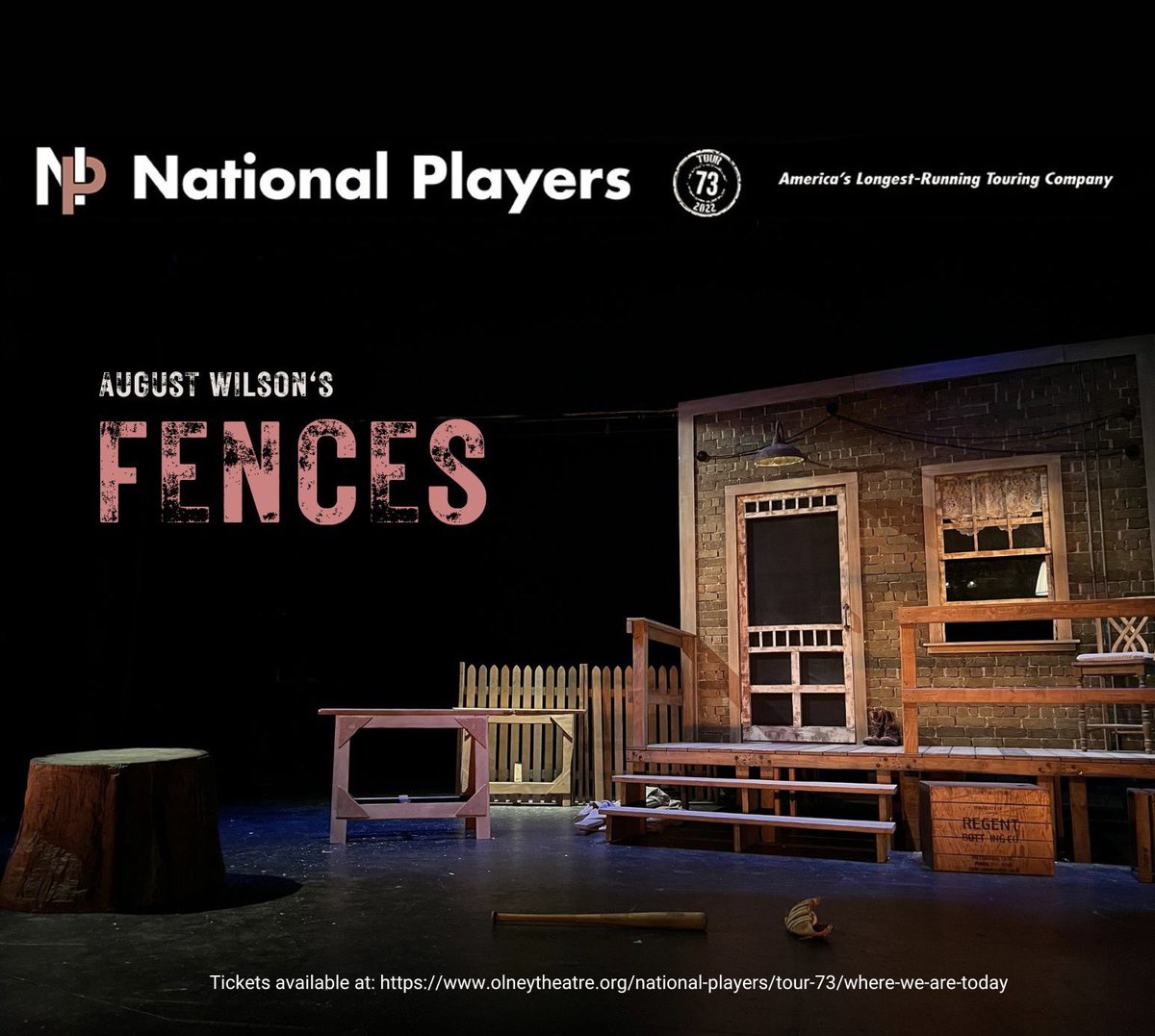NationalPlayers's tweet photo. Written by one of the greatest American playwrights in history, Fences is a compelling story that explores the evolving African-American experience✨⚾️ Come see the National Players take on Fences at Olney Theatre Center THIS weekend; tickets available now in the link in the bio! https://t.co/RSDfsPXC3w