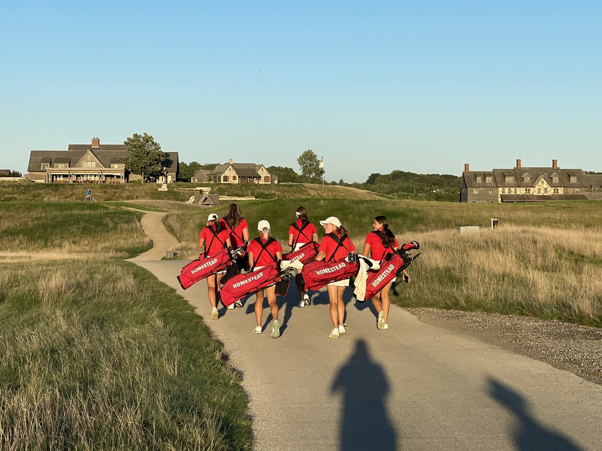 HomesteadGG's tweet photo. An exciting week for our team! Started with a hole in one and a win at our second conference match. Then the girls got to play Erin Hills today on their last day of summer. Thanks @HUHS_GirlsGolf for the invite! Back at it again tomorrow at Hon E Kor. https://t.co/jOu4I1dZeJ