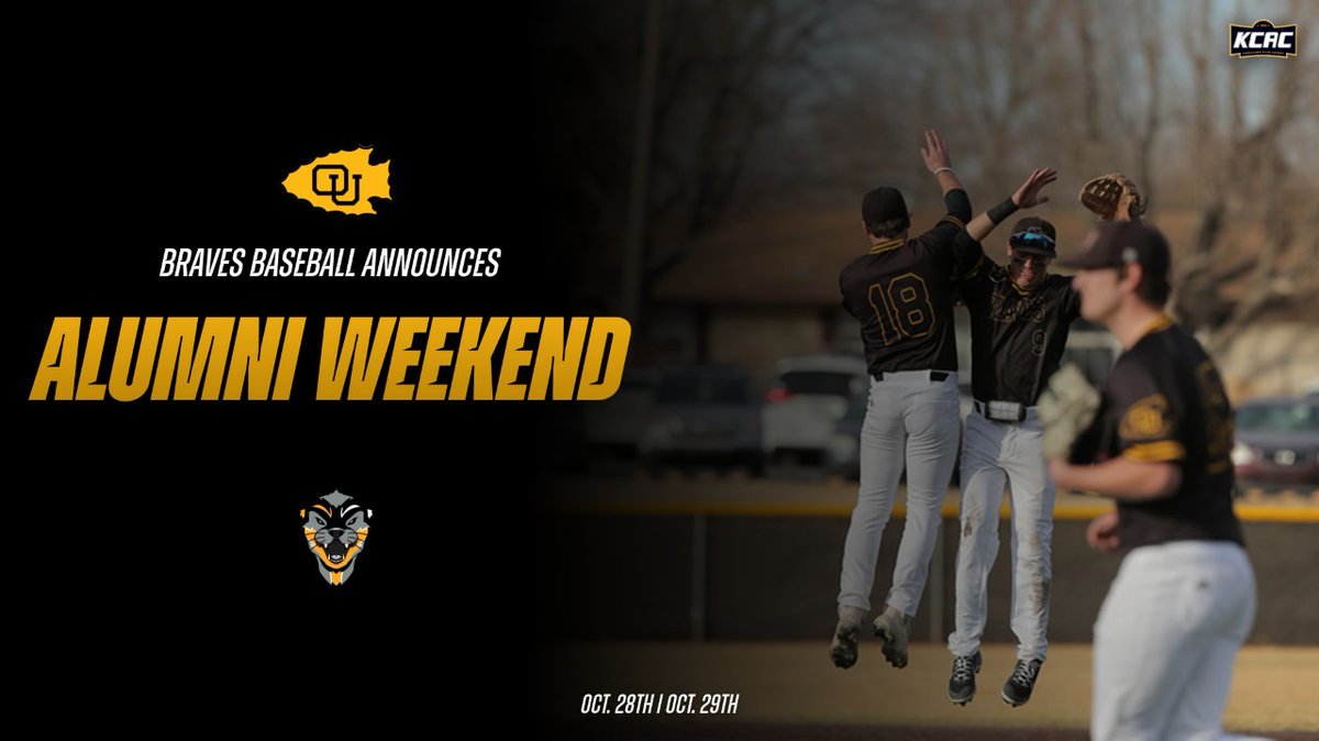 Get Ready for your Braves Baseball Alumni Weekend! 
Keep a look out for more updates: weekend itinerary, alumni game, and even sneak-peeks at some of the surprise players attending. #bravenation ⚾️