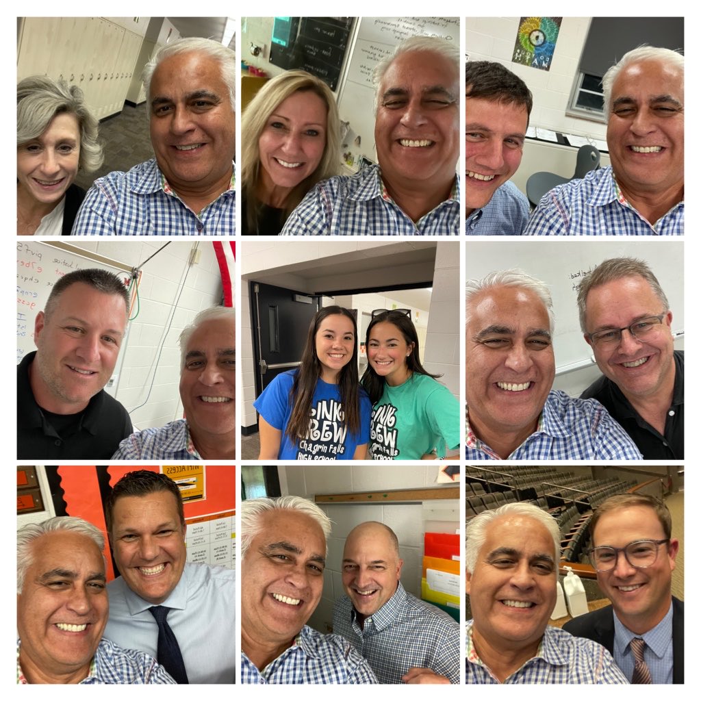 SSantamaria7's tweet photo. Love ⁦@ChagrinFallsHS⁩ ⁦Curriculum Night!  So fun to follow my daughter’s bell schedule, meet the AMAZING TEACHERS AND STAFF, see friends in the hallways.  And take selfies!  I should have made  a TikTok!
⁦@mjanatovich⁩ https://t.co/W6ZWHHj96D