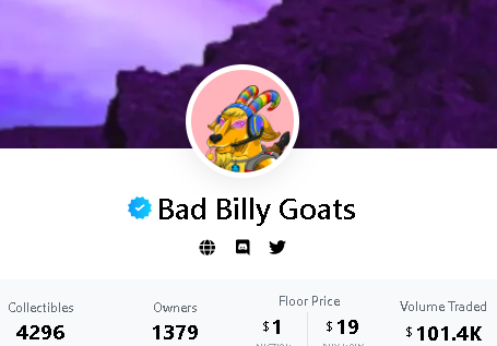 TheBadBillyGoat's tweet photo. ✅Bad Billy Goats over $100k volume LFG!!
✅Cronos Goats Now Listed on CDC
✅Boars and Crossbreeds coming to CDC soon!
#crossbreeds #crofam @cryptocomnft https://t.co/hl97dq6rQc