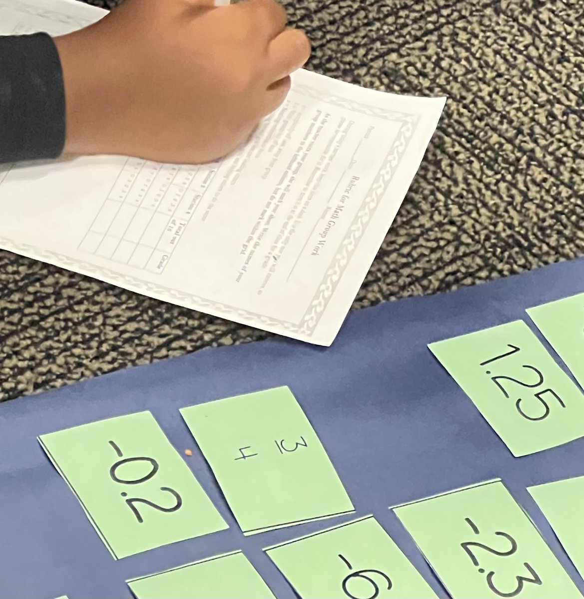 Rubric for Math group work as we work in our stations to locate and arrange irrational and rational numbers on the #numberline 🧲📓