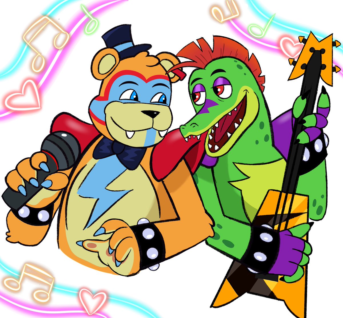 𝘚𝘢𝘭𝘵𝘺 on X: Some more tiktok stuff✨ #fnafsb #glamrockfreddy #bonnie  #montgomerygator  / X