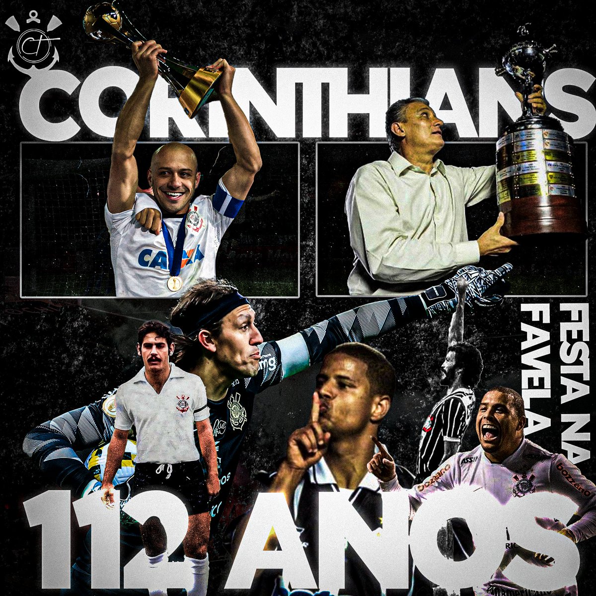 centraldotimao's tweet image. 112 anos de história! Obrigado por existir, Corinthians 🖤🤍