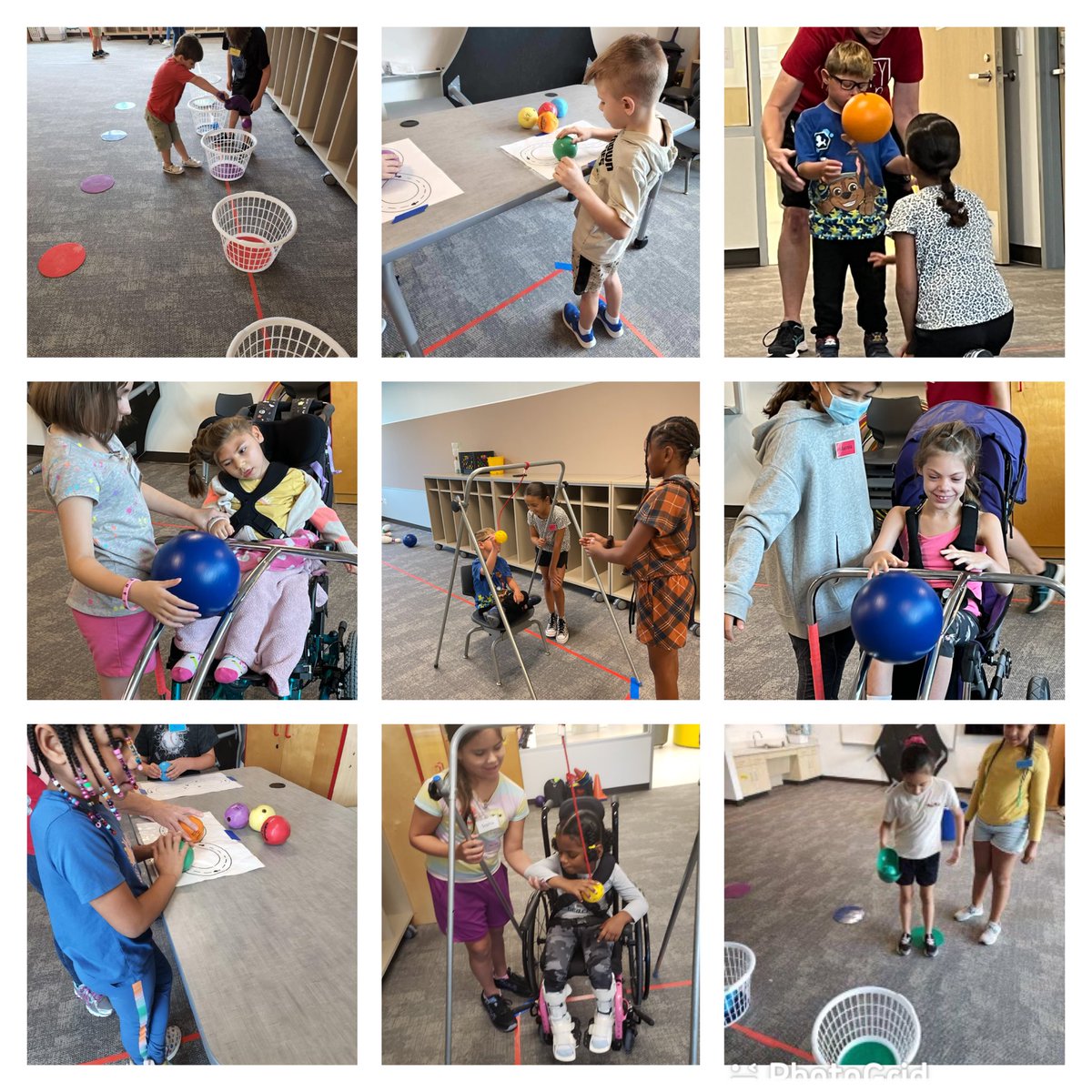 cindy_boaz's tweet photo. Check out all the variety of activities my friends @WhitleyRoadES #UnifiedPE students were able to do with the “PE Balls” There was a lot of hand/ eye coordination, fine motor &amp; bilateral skills all wrapped up into one unit!!! https://t.co/GMYVVYRUHh