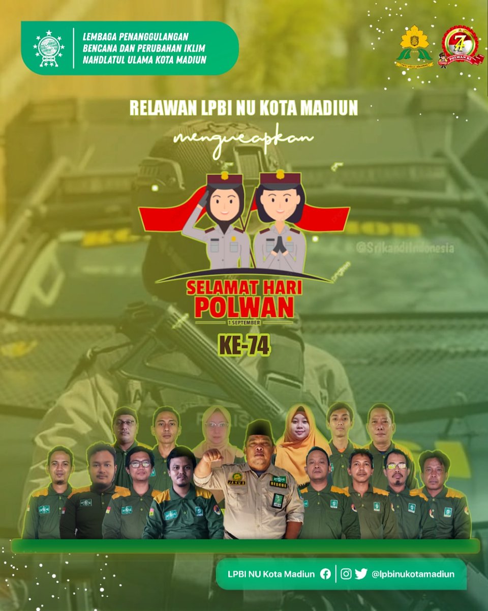 lpbinukotaAE's tweet photo. Selamat Hari Polisi Wanita ke 74
Junjung tinggi keadilan bangsa ini &amp; tangkap semua penjahat tanpa pandang bulu.
Dirgahayu Polwanku, cantikmu cantiknya Indonesiaku. 
#harijadipolwan74 #hutpolwan74 #polwan #polisiwanita #polri #polisirepublikindonesia #indonesiamaju #nkrihargamati https://t.co/agk1hKhEuJ