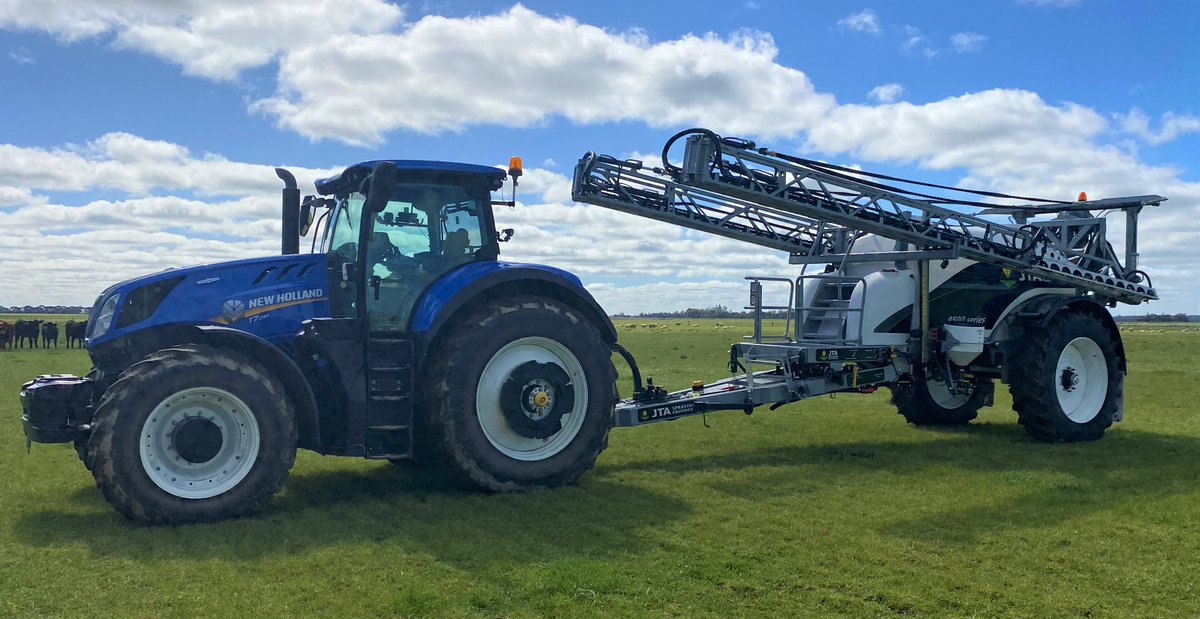 A big thank you to Adam Gould of Pyramid Hill on his second JTA 8500 series boom spray.
 Specs
8500L spray tank
550L flush tank
60L chem hopper
36.5m boom
3 Tier spraying system 
Boom recirculation 
ISOBUS rate and section controller
Airbag/hydraulic drawbar suspension
Tow bar