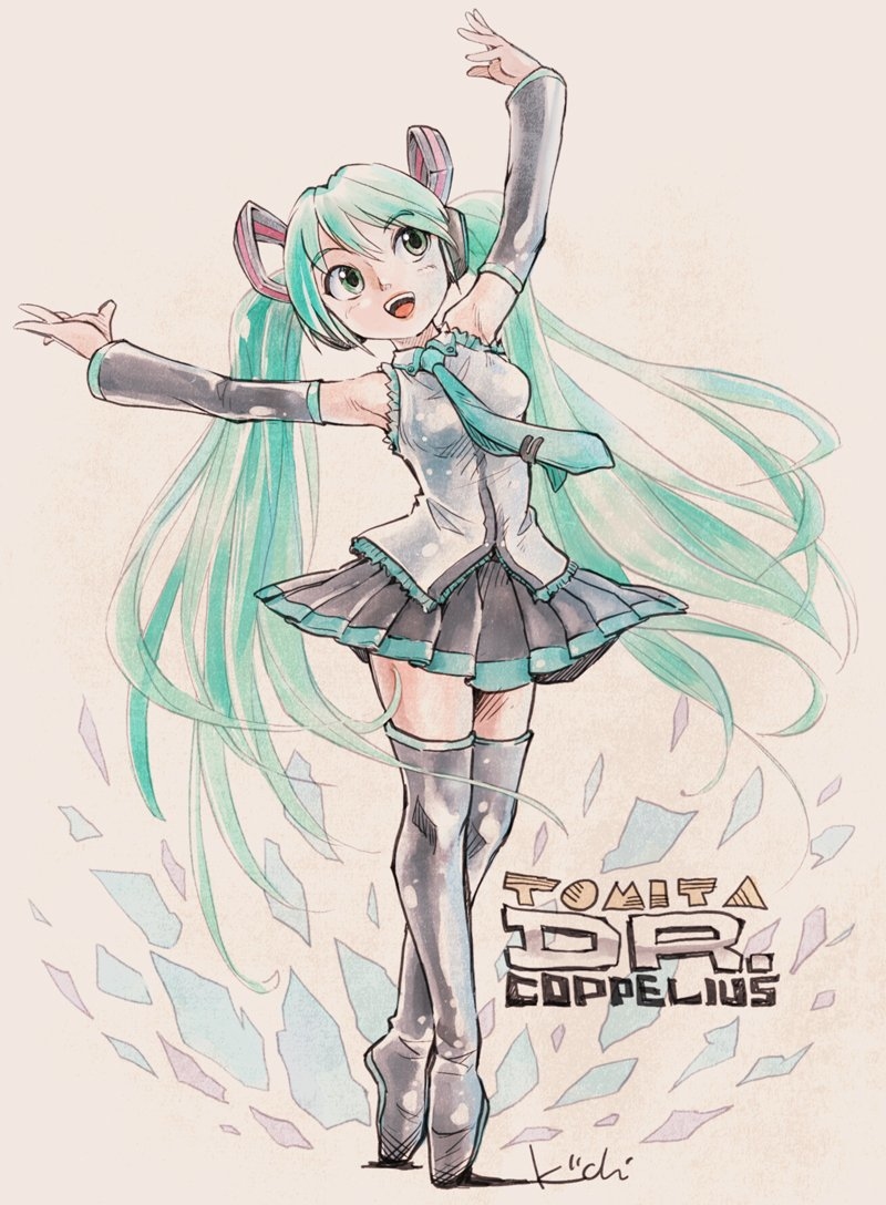 初音ミク「#初音ミク誕生祭2022 ちょっと古めの絵ですが。冨田勲さんのドクターコッペリウ」|Kiichiのイラスト