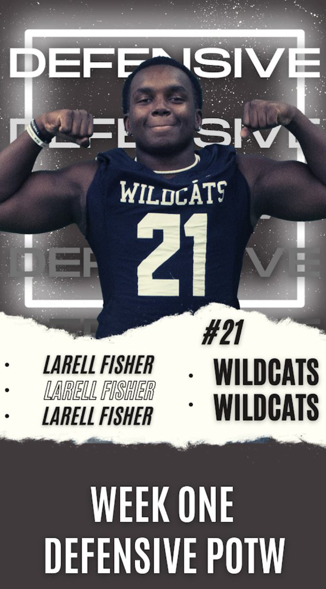 Week 1 Defensive Player of The Week:
Larell Fisher
#WestFootball