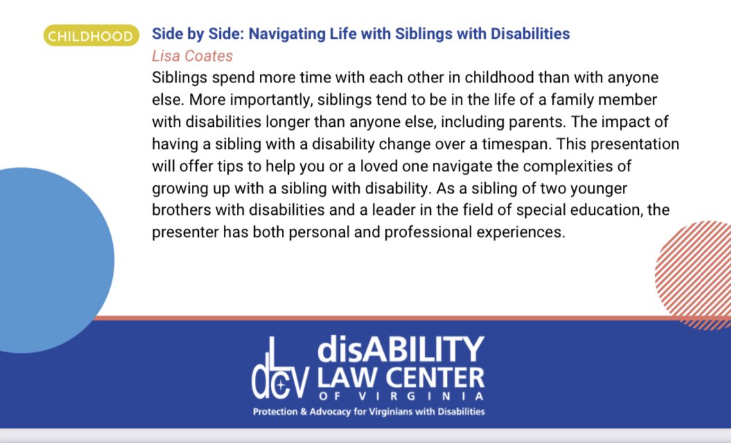 Join me and the @disAbilityLawVA for the 2022 disAbility Rights and Resources Virtual Summit. Registration is open and FREE. lnkd.in/erTrKrSB