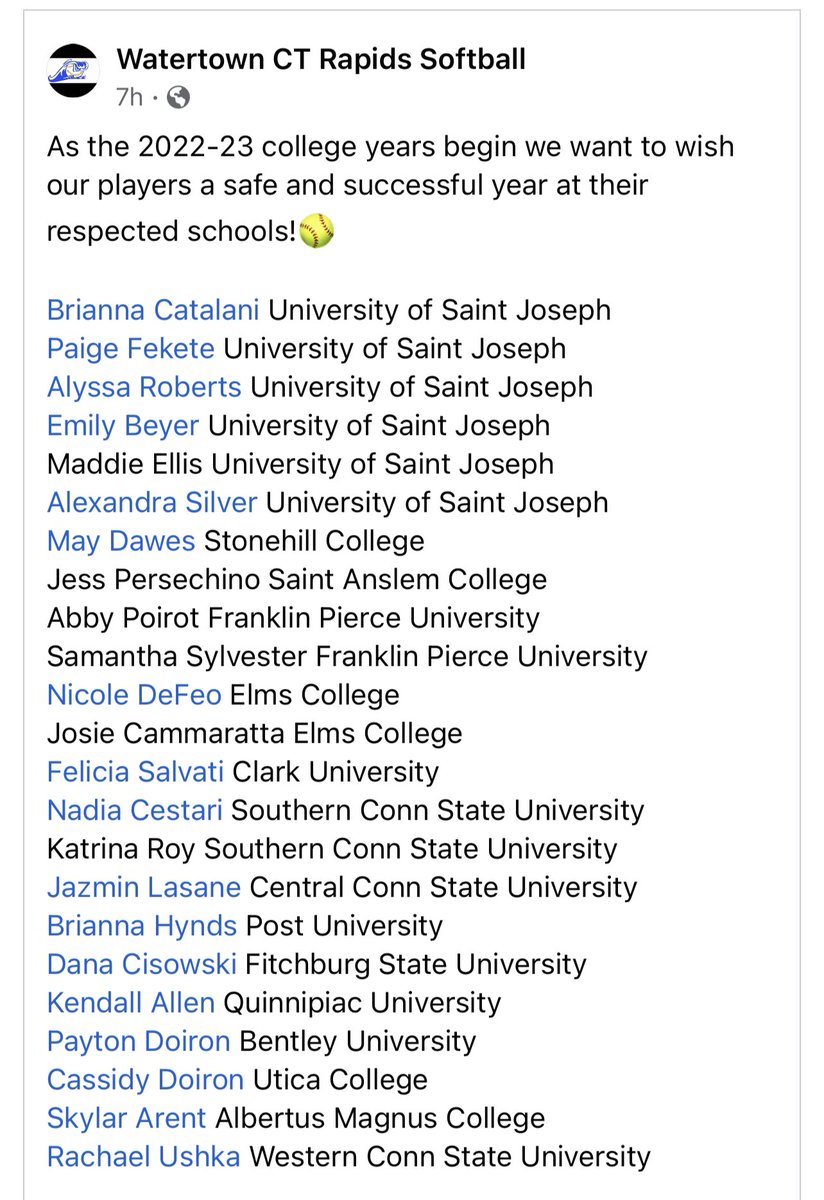 Rapids Softball Organization tweet media