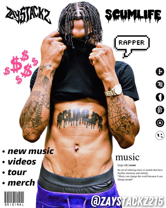 new music w/ #ZAYSTACKZ merch + visual &ldquo;scumming soon&rdquo; #explore #explorepage #WeOwnItENT #SCUMLIFE #THESCUMGOD<a href="/tag/zaystackz"class="tags">#ZAYSTACKZ</a><a href="/tag/explore"class="tags"><span>#explore</span></a><a href="/tag/explorepage"class="tags"><span>#explorepage</span></a><a href="/tag/weownitent"class="tags"><span>#weownitent</span></a><a href="/tag/scumlife"class="tags"><span>#scumlife</span></a>