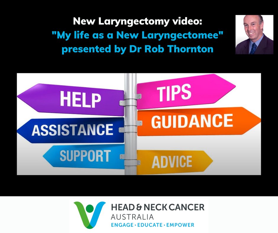 Dr Rob Thornton from Adelaide's presentation  “Life as a New Laryngectomee”: youtube.com/watch?v=eJJ9A0…
#HeadandNeckCancer #HeadandNeckCancerAustralia #laryngectomy #laryngectomee #laryngology #lary #laryngectomyawareness  #laryngealcancer #voice #newvoice #voiceless #OHHNG