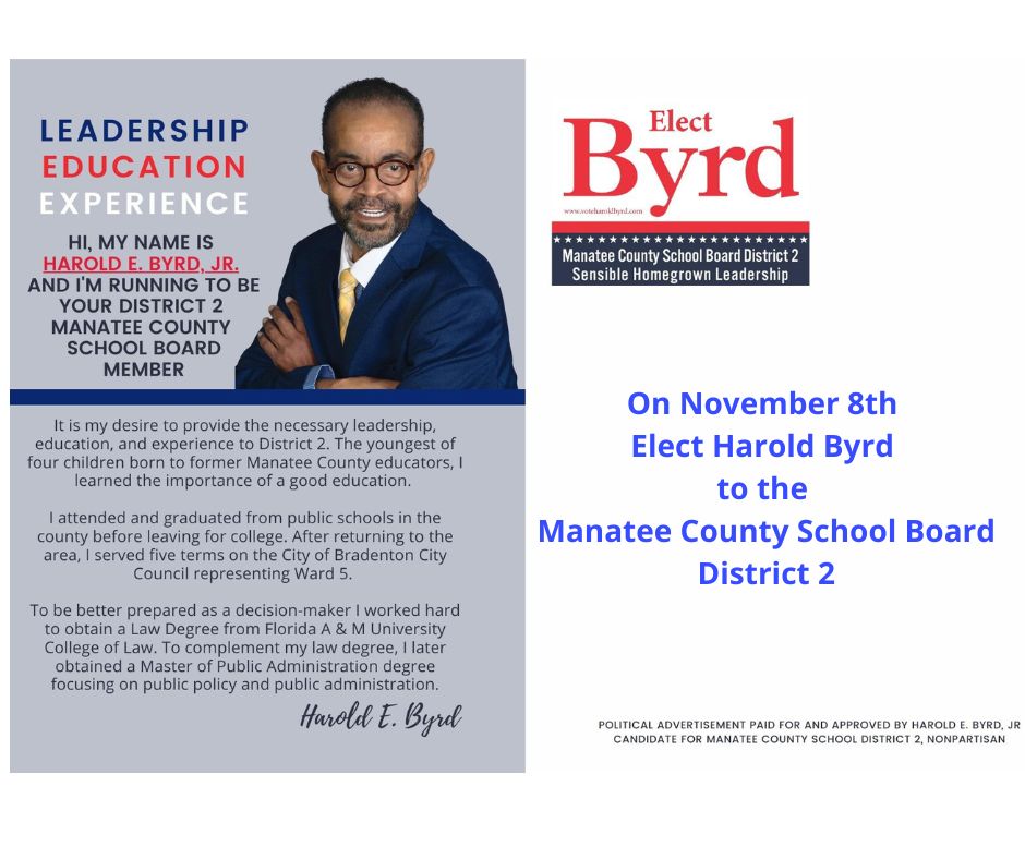 Councilman_Byrd's tweet photo. We are fired up and ready for the November Runoff! #VoteHaroldByrd #ManateeSchools #Education #Manatee #Bradenton #Ellenton #Palmetto #Samoset #Rubonia https://t.co/2C2paZ8oav
