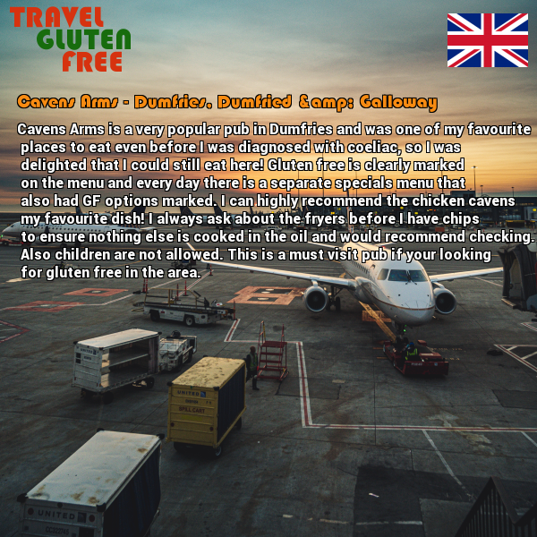 It's time to share a random #GlutenFree review! Check out this review of Cavens Arms and more at travelglutenfree.co.uk/Europe/UK/?loc… 

#coeliac #glutenfreetravel #travelglutenfree #UK #glutenfreeUK