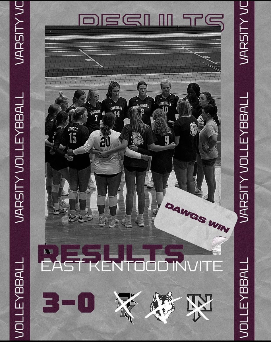 Varsity went 3-0 today at the East Kentwood Invite beating EK, Loy Norrix, and Portage Northern❕