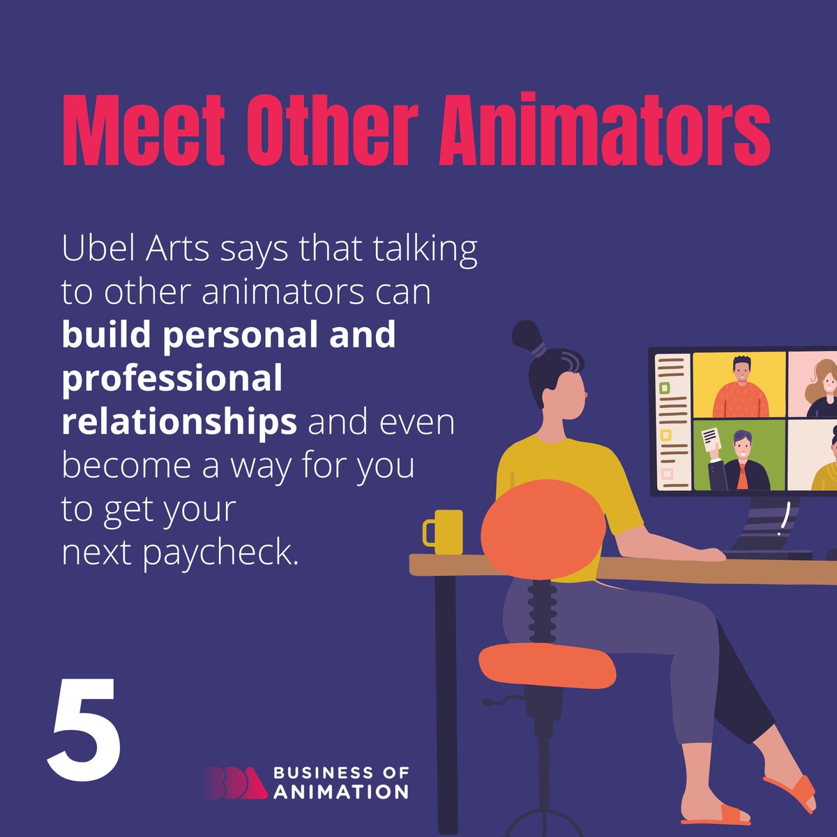 animationbiz's tweet image. 5. Meet other animators
6. Make time for self-care

Want to Grow Your Freelance Animation Career or Studio? Sign up for our FREE Masterclass! Link in bio.

#AnimatorsSchedule #AnimatorsPriorities #AnimatorsRoutine #AnimationStudio #FreelanceAnimator #FreelanceAnimation