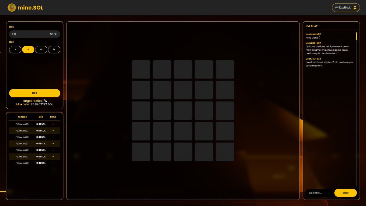 Did you happen to see the first version of our mines.SOL?

Something is brewing... For Degens. By Degens.

#Solana #SOL #W