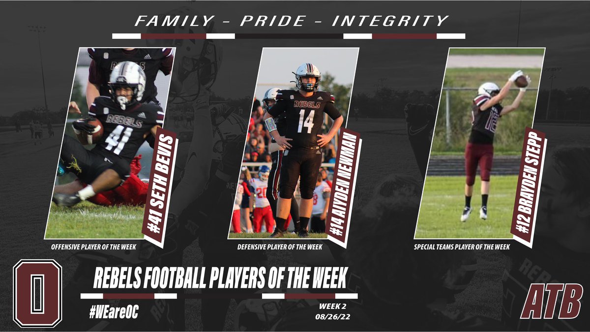 #OCFB
#ATB
#RebelsFootballFamily