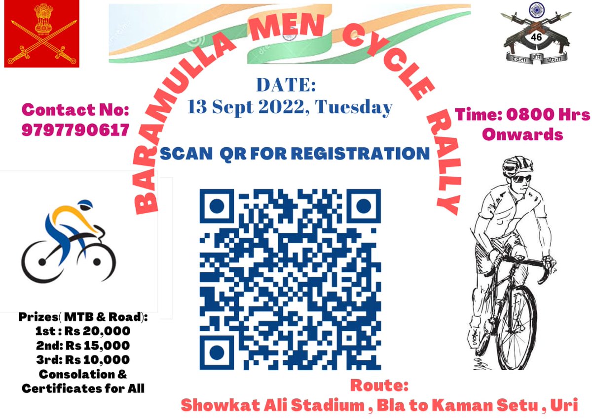 SWM_Baramulla's tweet photo. Baramulla Men Cycle Rally : 13 Sep 2022 https://t.co/mHJDwQHgF1