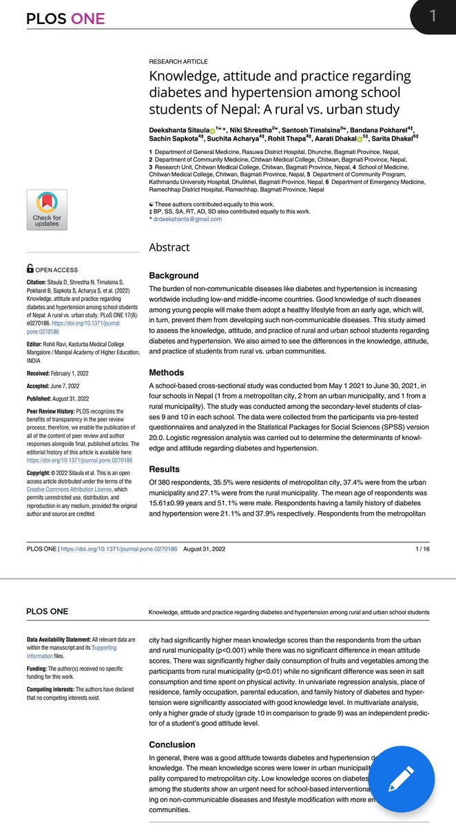 Hinsac2052's tweet photo. I am very glad to share that our research article has been published in PLOS ONE. 
https://t.co/9gSp36FiNL https://t.co/sXaLYFaaw0