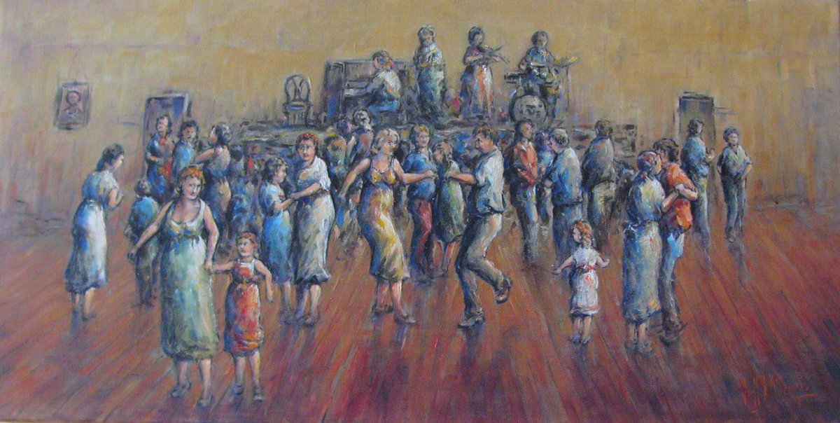 wallaby_studios's tweet photo. 529. "The Bush Bash" Oil. 80cm x 40cm. Geoff McKenzie. From Wallaby Studios' Stockroom Clearance. #bushdance #oilpainting #australianart https://t.co/CDdFAB2CMm