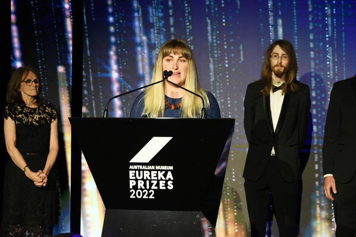 I was delighted to present the @IndustryGovAu prizes for #STEMInclusion, and for #Innovation in #CitizenScience at the @austmus @eurekaprizes. 'These awards highlight the importance of science communication and building trust in science. All the finalists should be proud!' – CF